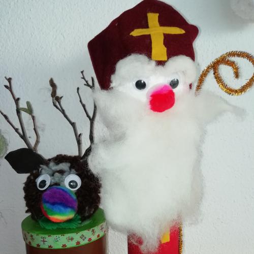 Nikolaus und Rentiere
