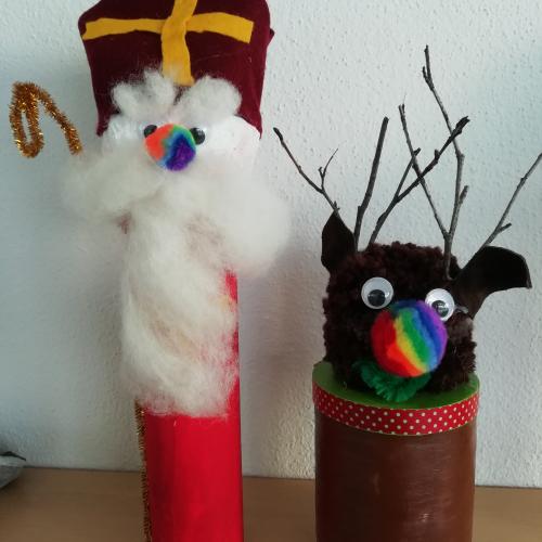 Nikolaus und Rentiere